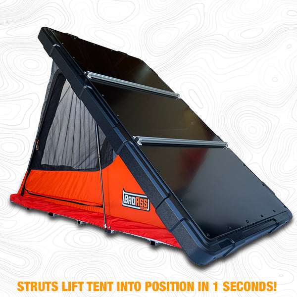 BA Tents Rugged Rooftop Tent (Universal Fit) with Crossbars and Moon Roof Center Panels